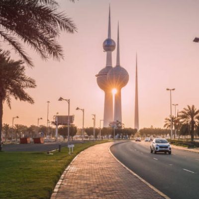 Kuwait Towers in Kuwait City. Kuwait City, Kuwait.