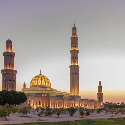 The Sultan Qaboos Grand Mosque is the main Mosque in the Sultanate of Oman.
